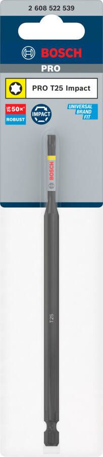 Bosch Accessoires PRO Torx slagschroefbit | T25 | 150 mm 2608522539