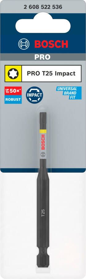 Bosch Accessoires PRO Torx slagschroefbit | T25 | 90 mm 2608522536