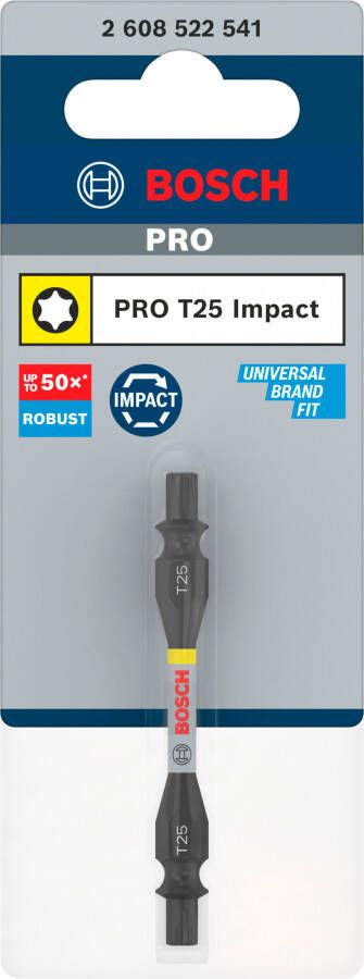 Bosch Accessoires PRO tweezijdige slagschroefbit met Pick and Click index | T25 | 65 mm 2608522541