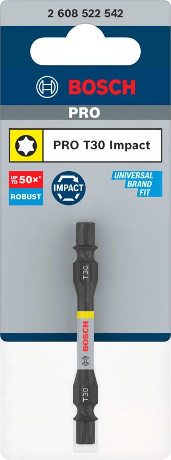 Bosch Accessoires PRO tweezijdige slagschroefbit met Pick and Click index | T30 | 65 mm 2608522542