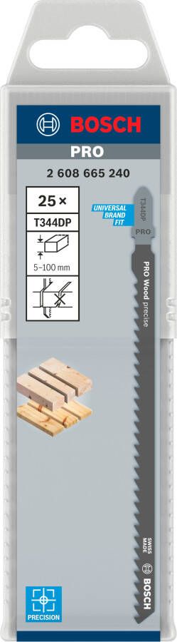 Bosch Accessoires PRO Wood precise T344DP decoupeerzaagblad | 152 mm | 25-delig 2608665240