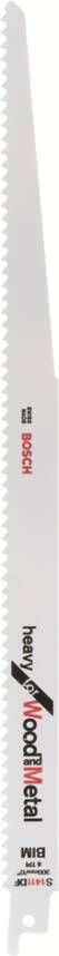Bosch Accessoires Reciprozaagblad S1411DF Heavy Wood&Metal | 250 mm | 100 stuks 2608656567