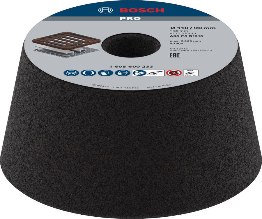 Bosch Accessoires Schuurkom conisch metaal gietijzer 90 mm 110 mm 55 mm 36 1st 1608600233
