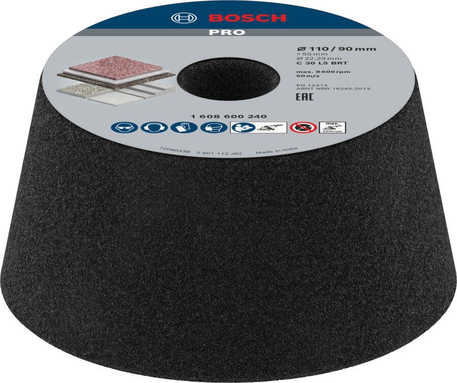 Bosch Accessoires Schuurkom conisch steen beton 90 mm 110 mm 55 mm 36 1st 1608600240