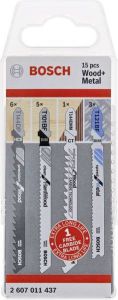 Bosch Accessoires Set Decoupeerzagen voor hout en Metaal | 15 stuks 2607011437