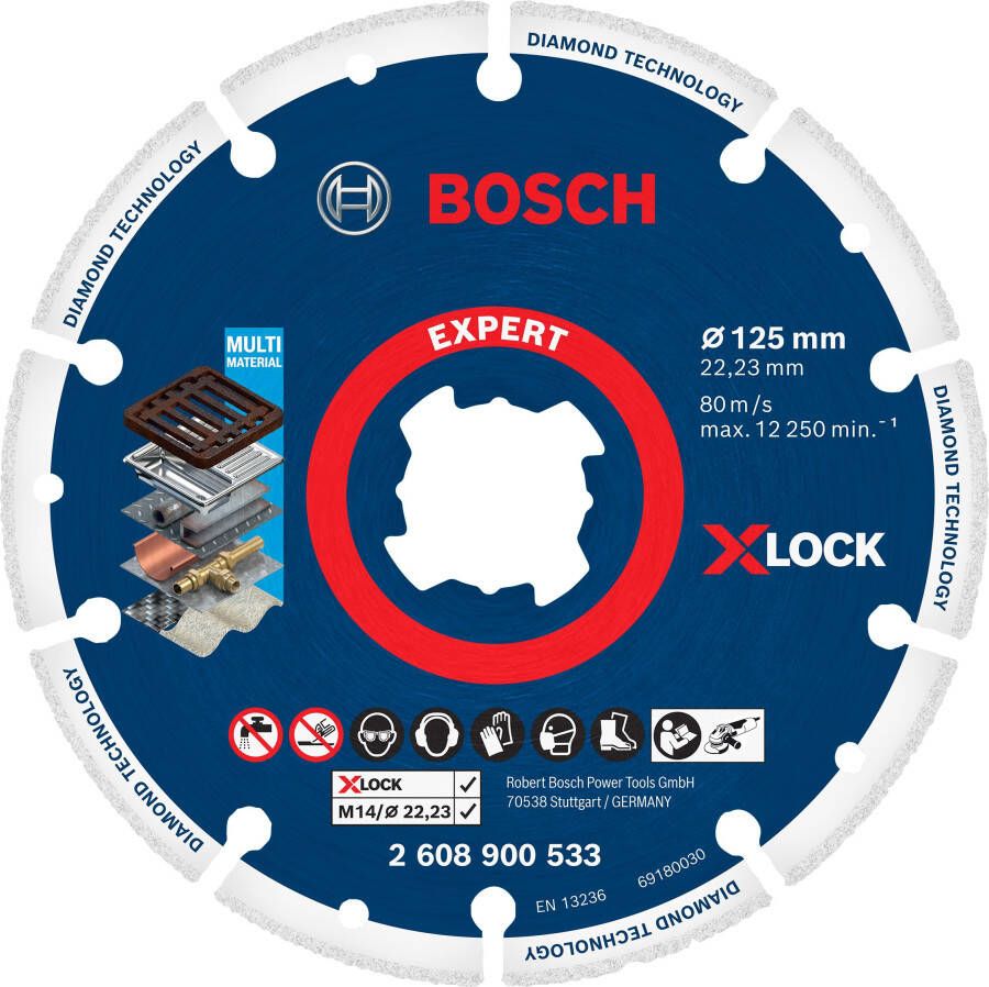 Bosch Accessoires X-LOCK | diamantmetaalschijf | 125 x 22 23 mm 2608900533