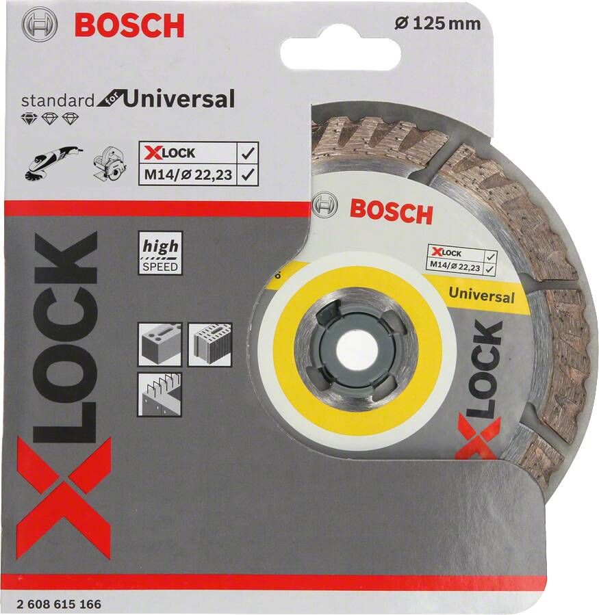 Bosch Accessoires X-LOCK Diamantschijf Standard for Universal 125 x 22 23 x 2 0 x 10 mm 1 stuk(s) 2608615166