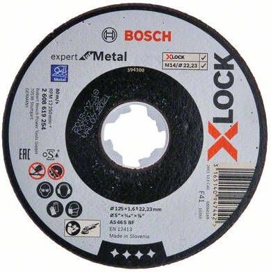 Bosch Accessoires X-LOCK Slijpschijf Expert for Metal 125x1.6x22.23mm recht 1 stuk(s) 2608619254
