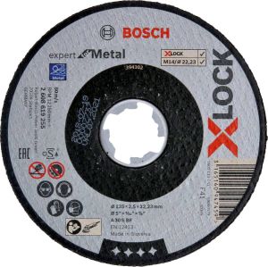 Bosch Accessoires X-LOCK Slijpschijf Expert for Metal 125x2.5x22.23mm recht 25 stuk(s) 2608619255