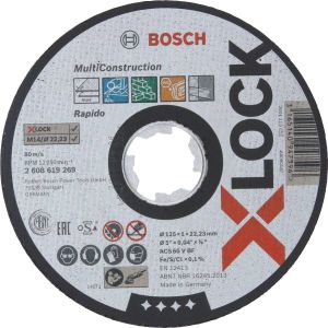 Bosch Accessoires X-LOCK Slijpschijf Multi Construction 125x1x22.23mm recht 25 stuk(s) 2608619269