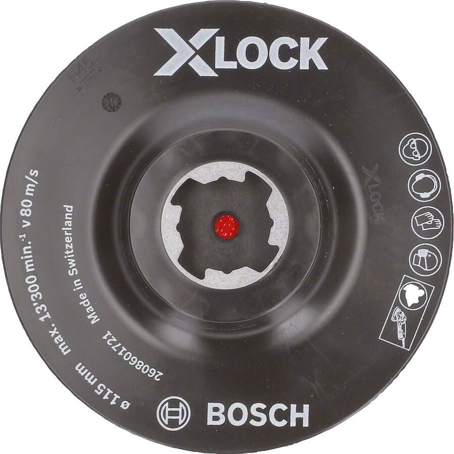 Bosch Accessoires X-LOCK Steunschijf 115 mm Haak-en-lus klithechting 1 stuk(s) 2608601721