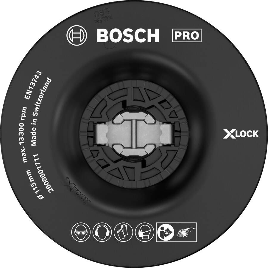 Bosch Accessoires X-LOCK Steunschijf voor fiberschijven 115mm soft 1 stuk(s) 2608601711