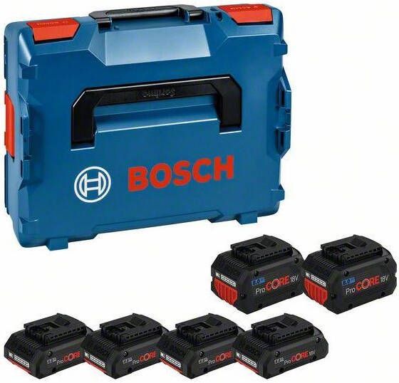 Bosch Blauw Bosch Accessoires Accupack | 4 x ProCORE18V 4.0Ah + 2 x ProCORE18V 8.0Ah | In L-Boxx 1600A02A2T