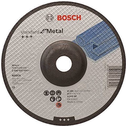 Bosch Accessoires Afbraamschijf gebogen Standard for Metal A 24 P BF 180 mm 22 23 mm 6 0 mm 1 stuks 2608603183