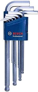 Bosch Blauw 1600A01TH5 | hoeksleutelset | 9 Delig | Hex 1600A01TH5
