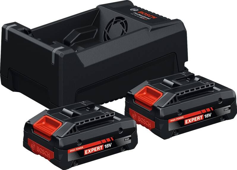 Bosch Blauw Accu Starterset EXBA18V-40 | 2x EXBA18V-40 + Lader GAL 12V 18V-80 1600A0373J