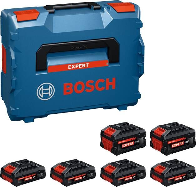 Bosch Blauw Accuset EXBA18V 6 accus (4x EXBA18V-40 2x EXBA18V-80) 1600A0373G