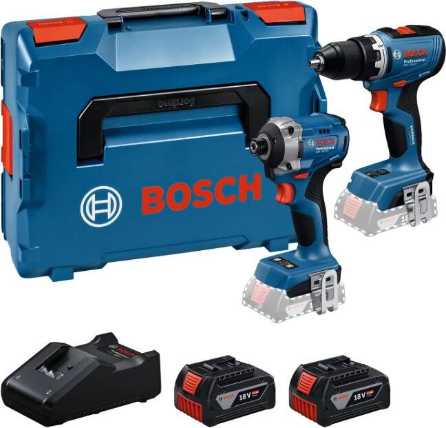 Bosch Blauw Accutoolkit Combipack 18V GSR 18V-65 GDR 18V-215 | 2x GBA 18V 5.0Ah + Lader GAL 18V-40 0615A50090