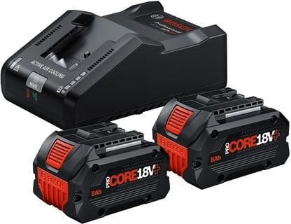 Bosch Blauw Accu Starterset | 2 X PROCORE18V+ 8.0AH + GAL 18V-160 Professional 1600A02X03