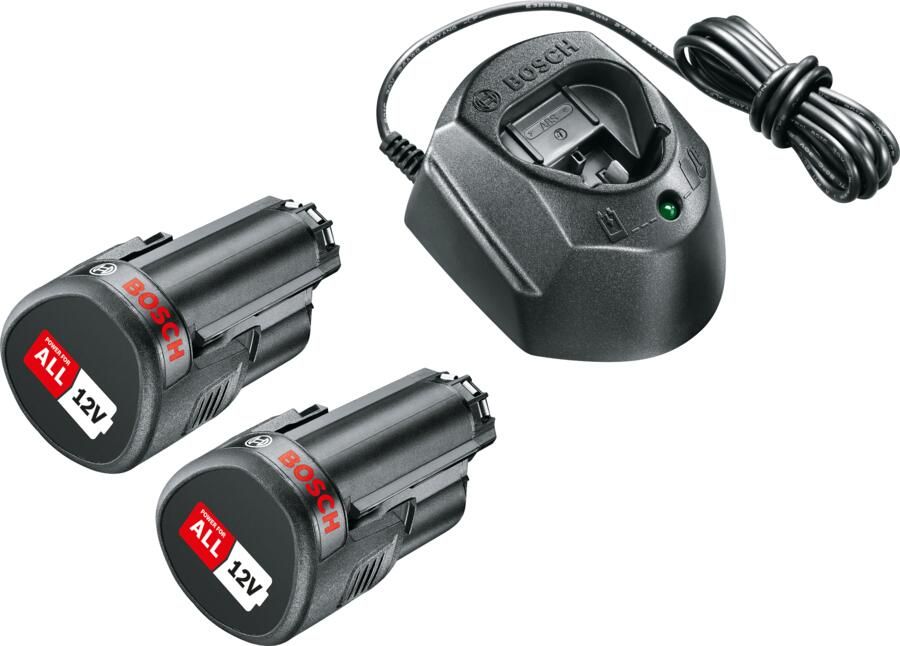 Bosch Blauw Bosch Groen Starter Set 12 V 2x PBA 12V 1 5Ah O-A + GAL1210 voor 12 volt (Bosch Groen) 1600A01L3E
