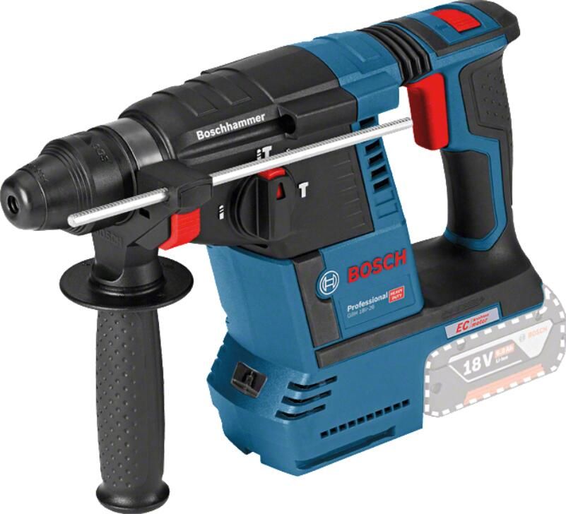 Bosch Blauw GBH 18V-26 | Accu boorhamer SDS-Plus 18V 2.6J met SDS plus-7X boren en beitels | zonder accu's en lader 061599769B
