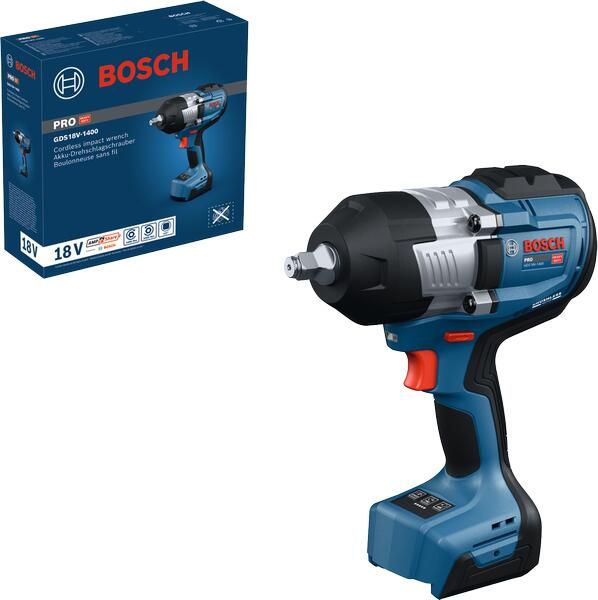 Bosch Blauw GDS 18V-1400 Accu slagmoeraanzetter 18V | Zonder accu en lader | In doos 06019R5000