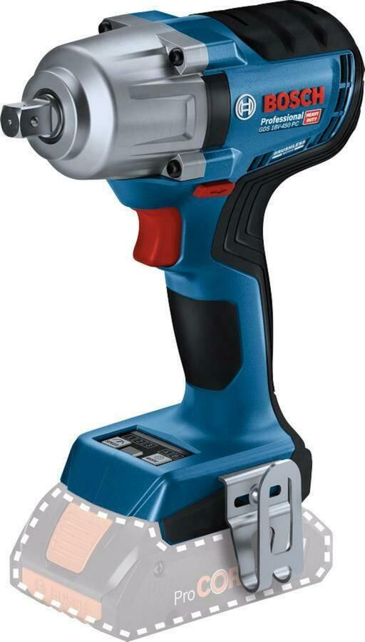 Bosch Blauw GDS 18V-450 PC Accu Slagmoersleutel | 450 Nm | Zonder accu en lader | In doos 06019K4100