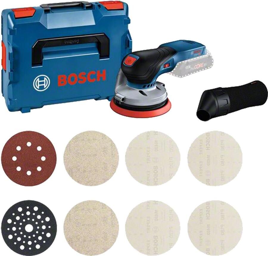 Bosch Blauw GEX 18V-125 Professional | Accu-excenterschuurmachine | 18V Zonder Accu's & Lader + M480 Starterset | In L-Boxx 0615A5004H