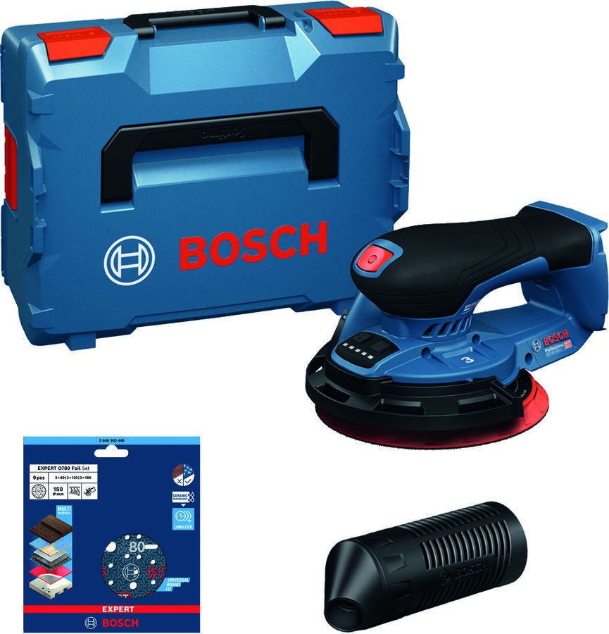 Bosch Blauw GEX 18V-150-3 Accu excenterschuurmachine 18V | zonder accu's en lader in L-boxx 0615A500GC