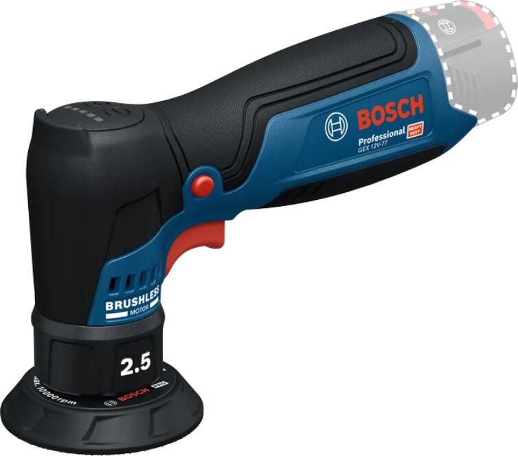 Bosch Blauw GEX12V-77 Accu-excenterschuurmachine (zonder accu lader 2x steunpad) 06019L2101