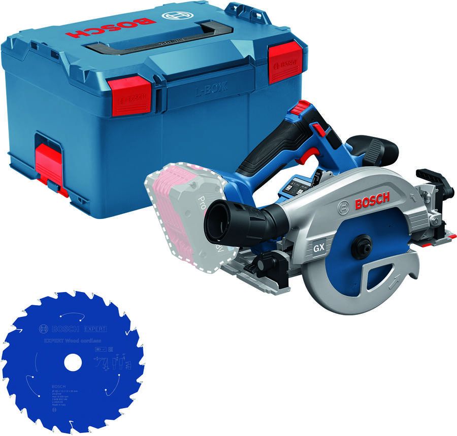 Bosch Blauw GKS 18V-57-2 GX Accu cirkelzaag (Expert for Wood zaagblad) zonder accu's en lader 0615A500DZ