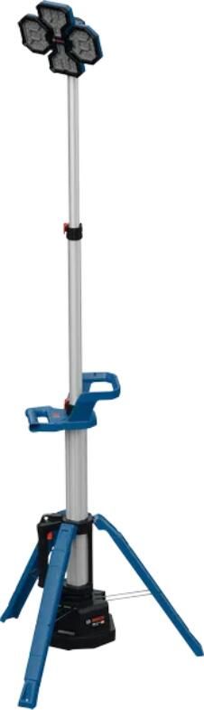Bosch Blauw GLT 18V-5000 Professional | Accu bouwlamp 18V met geïntegreerd statief in doos | zonder accu's en lader 06019P5000