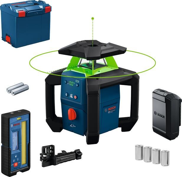 Bosch Blauw GRL 18V-4-34 CVG | Accu rotatielaser 18V groen + LR45 in L-BOXX (1x 4.0Ah ProCORE accu + GAL 18V-40 lader) 0601061H00