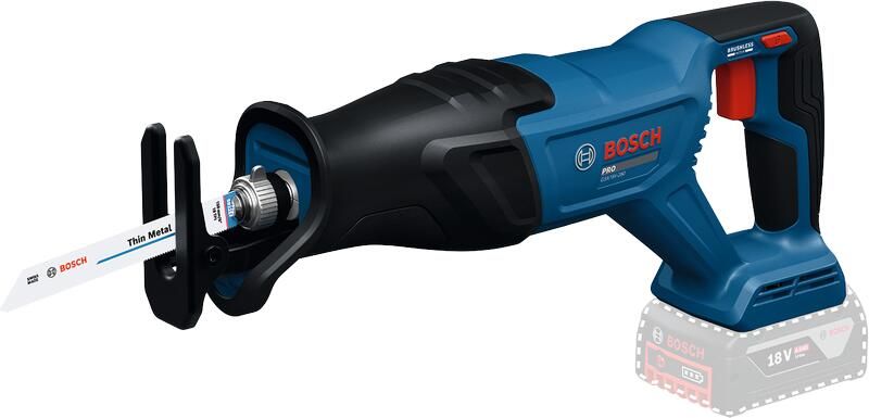 Bosch Blauw GSA18V-280 Accu reciprozaag (zonder accu lader 1x zaagblad S922EF 1x zaagblad S922HF) 06016D1000