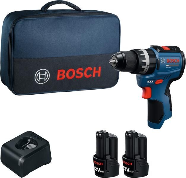 Bosch Blauw GSB 12V-31 Accu klopboorschroefmachine 12V | 2x GBA 12V 2 0Ah + GAL 12V-20 | In tas 06019S6102