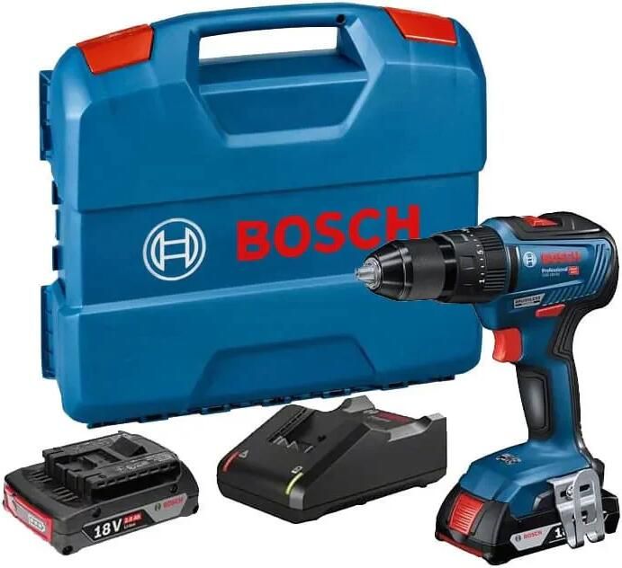 Bosch Blauw GSB 18V-55 Accuschroefboormachine | 2 x 2 0 Ah accu + Snellader | In L-Case 06019H5305
