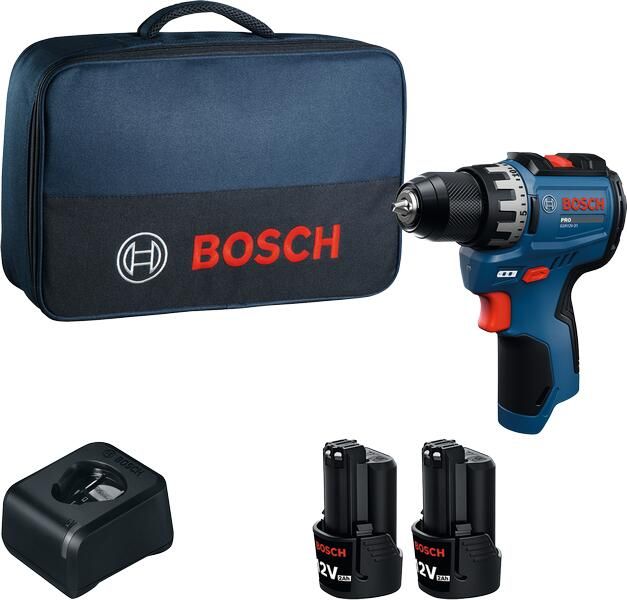 Bosch Blauw GSR 12V-31 Accu schroefboormachine 12V | 2x GBA 12V 2 0Ah + GAL 12V-20 | In tas 06019S6002
