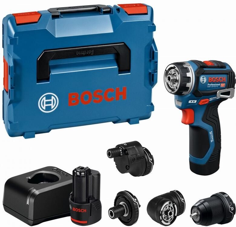 Bosch Blauw GSR 12V-32 FC Professional Accuschroefboormachine FlexiClick | 2 x 2 0 Ah accu's | + opzetstukken 06019N7101
