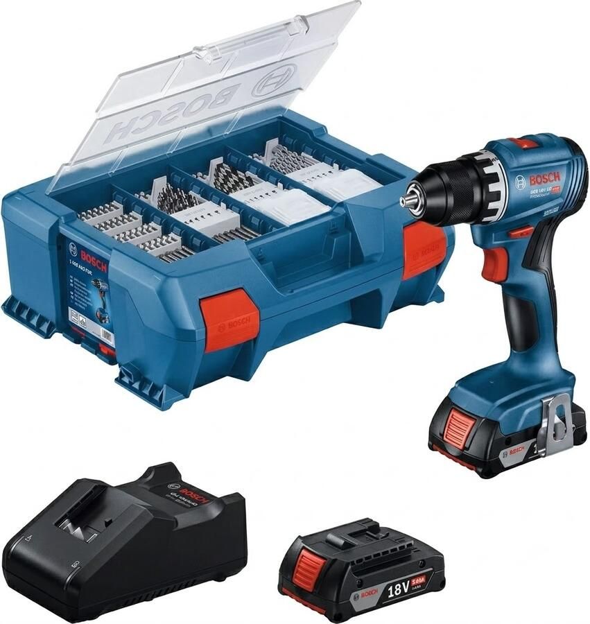 Bosch Blauw GSR 18V-45 Accu schroefboormachine 18V | 2x 2 0Ah accu 0615A5007X