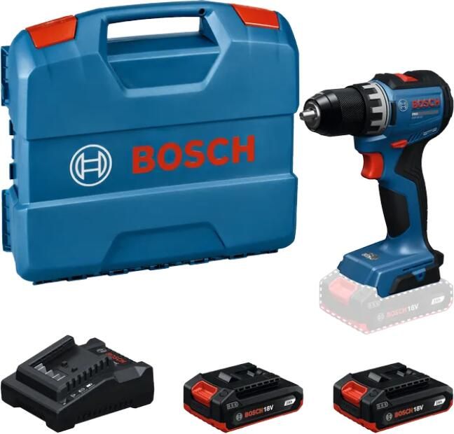 Bosch Blauw GSR 18V-52 Accu-schroefboormachine | 18V (2x GBA18V-20 lader GAL18V-20)- 06019S0025