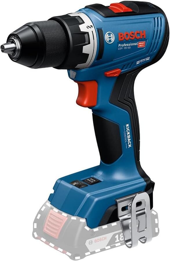 Bosch Blauw GSR 18V-65 accuboorschroevendraaier | 18V | Excl. accu's en lader 06019N3200