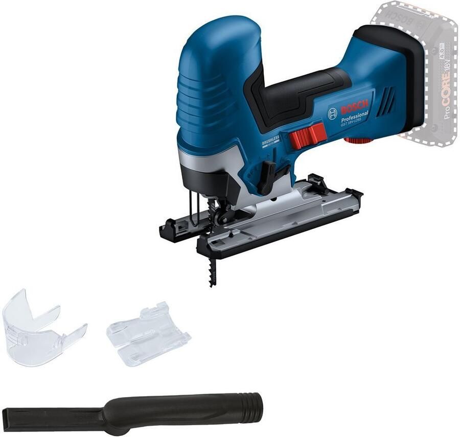 Bosch Blauw GST 18V-125 S Professional | Accu Decoupeerzaag | Zonder accu en lader | In doos 06015B2001