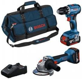 Bosch Blauw Combiset 18V-set met 2 machines | GSR + GWS + 2 x 4 0 Ah + GAL 0615A5007N
