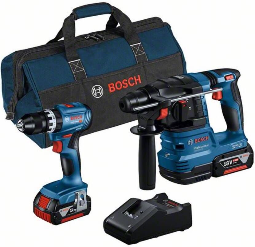 Bosch Blauw | Combopack | GSB 18V-45 + GBH 18V-22 | 18V | 2 x 4.0Ah + lader | In tas 0615A50039