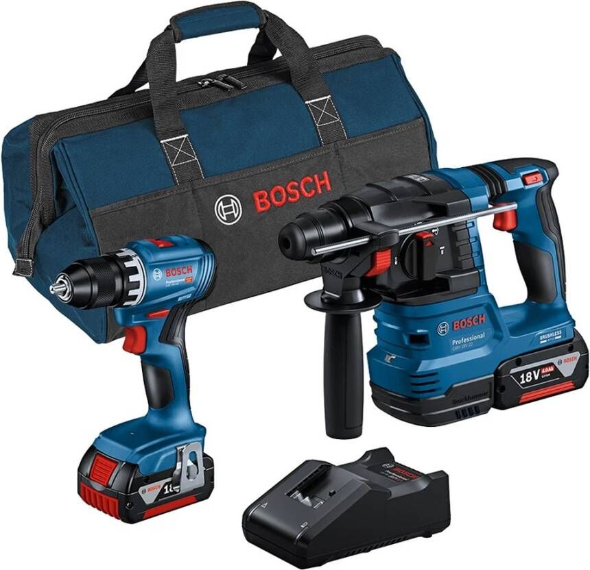 Bosch Blauw | Combopack | GSR 18V-45 + GBH 18V-22 | 18V | 2 x 4.0Ah + lader | In tas 0615A50038