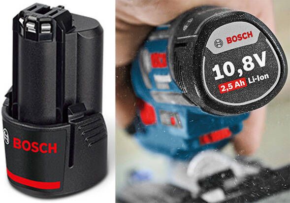 Bosch Blauw GBA 12v Accu (10 8v) 2.5Ah Li-Ion 1600A004ZL