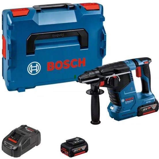 Bosch Blauw GBH 18V-24C Professional Accu Boorhamer | SDS-plus | 2 x 5 0 Ah accu + snellader | In L-Boxx 0611923003