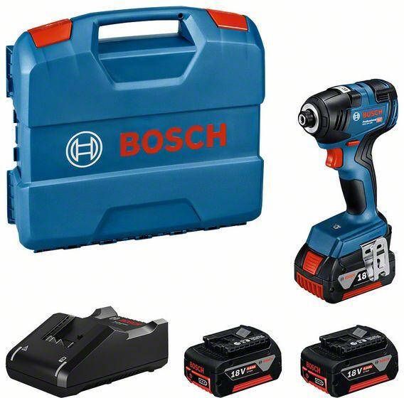 Bosch Blauw GDR 18V-200 Professional | Accu-slagschroevendraaier | 3 x 4.0 Ah accu + snellader | In L-Case 0615990N0Y
