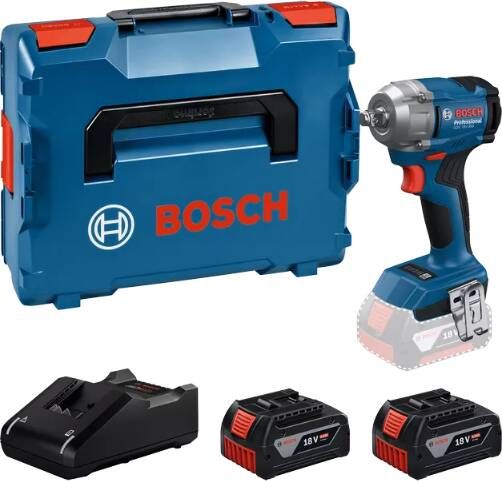 Bosch Blauw GDS 18V-350 Accu Slagmoeraanzetter | 350 Nm | Incl. accu&apos;s en lader 06019M5022