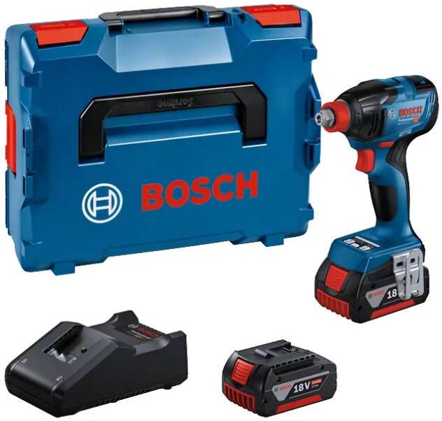 Bosch Blauw GDX 18V-210 C Professional | Accu-slag(moer)schroevendraaier | 2 x 5.0 Ah accu + snellader | In L-BOXX 06019J0202